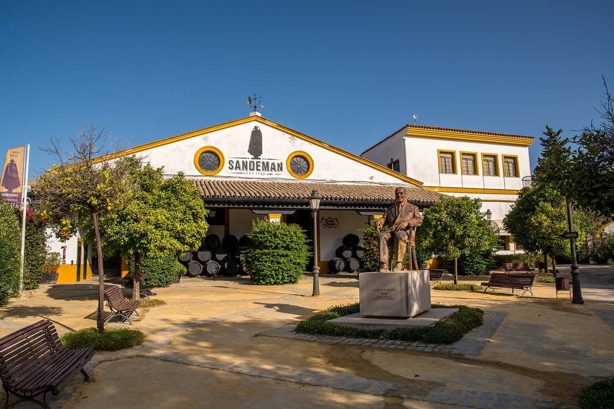 Exterior of Bodega Sandeman building