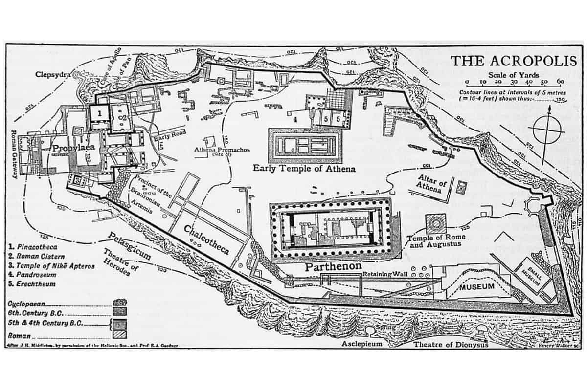 Map of the Acropolis