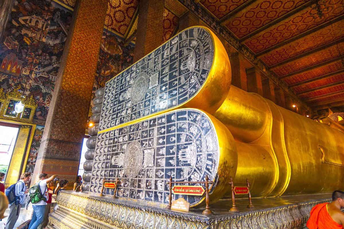 Feet of giant reclining Buddha