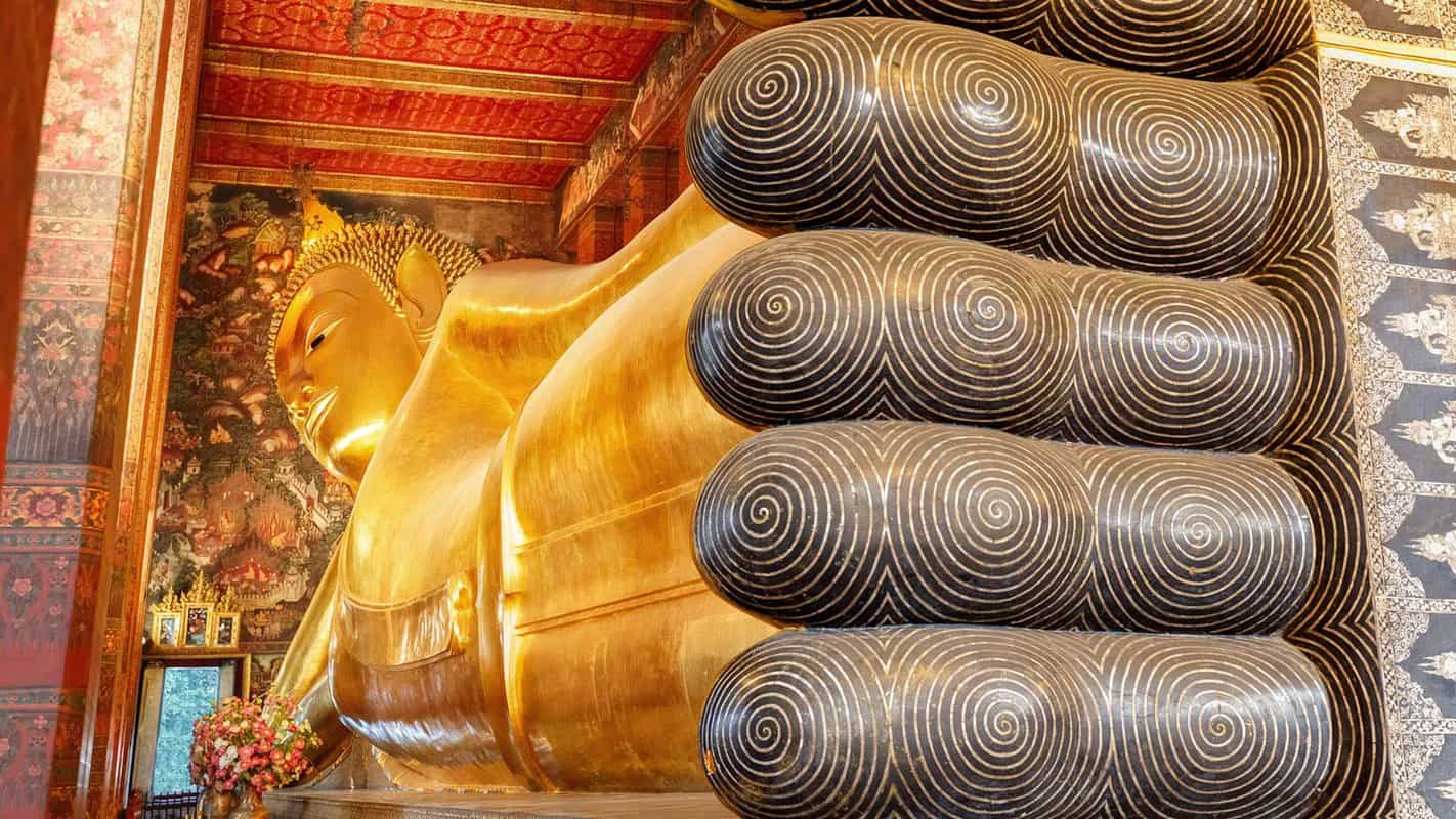 Toes of the giant reclining Buddha