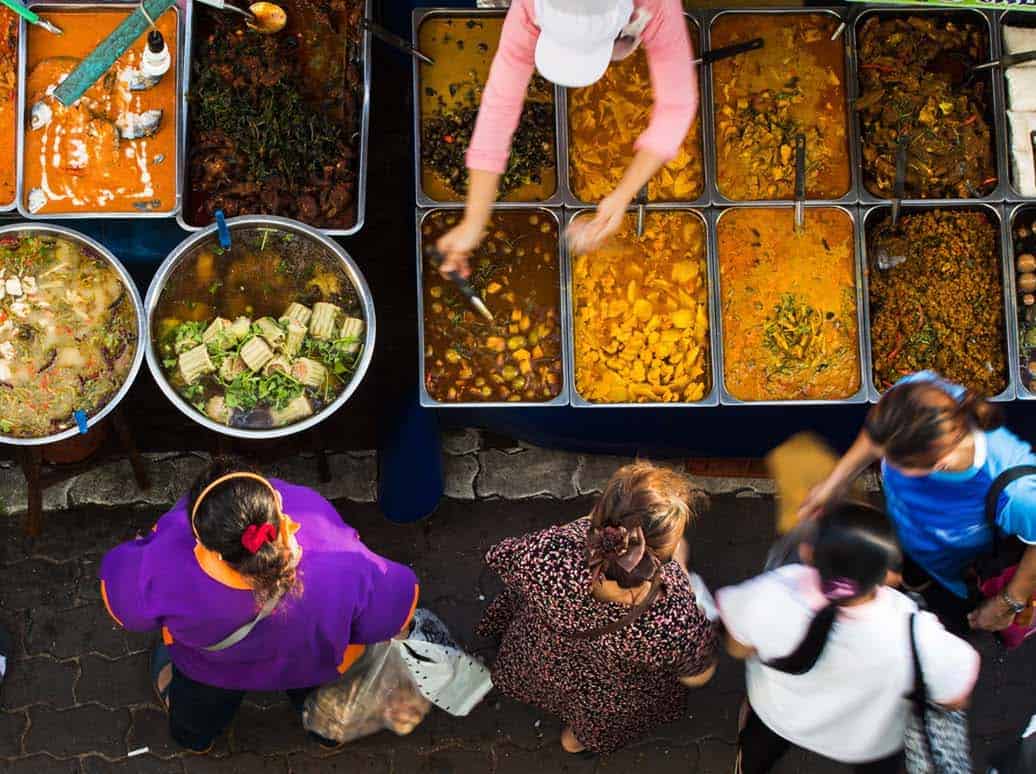 Street vendor selling food