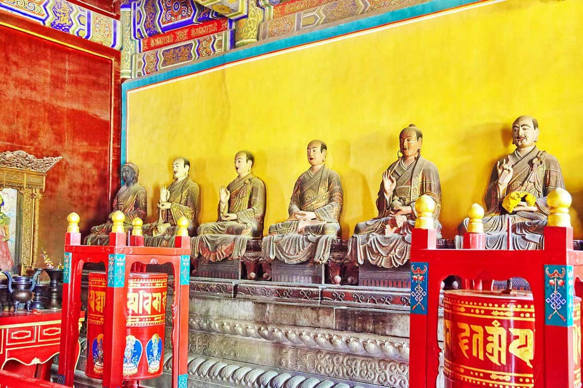 Small buddhist statues in the Lama Temple, Beijing