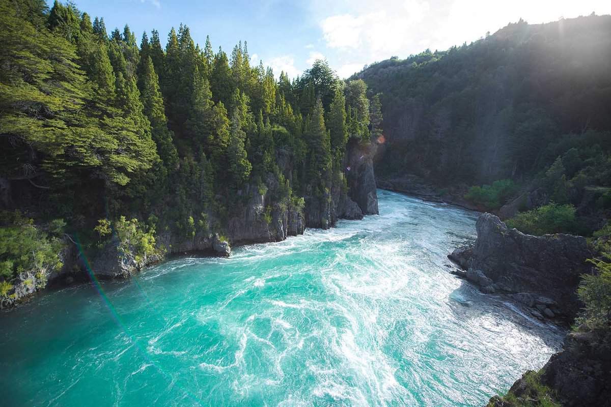 Futalefu Turquoise White Water River in Patagonia, Chile