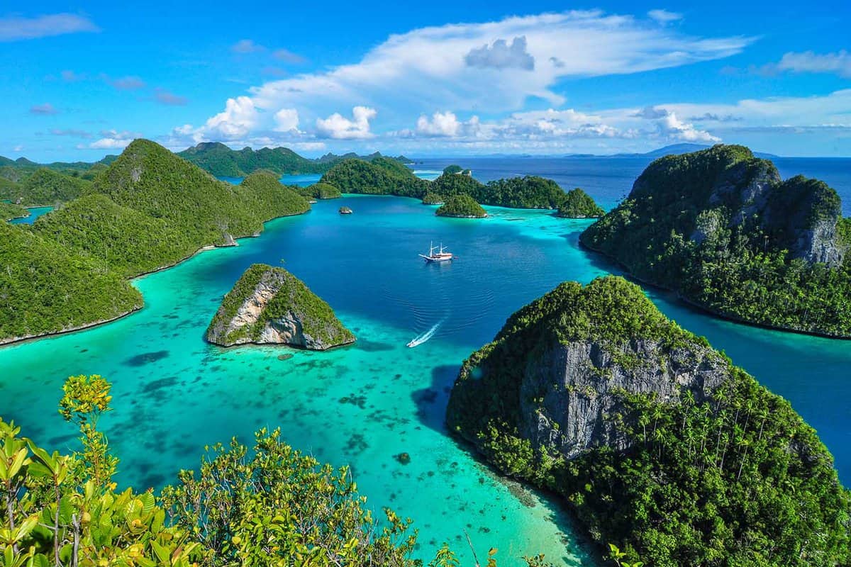 Wayag Island in Raja Ampat PAPUA Regency INDONESIA