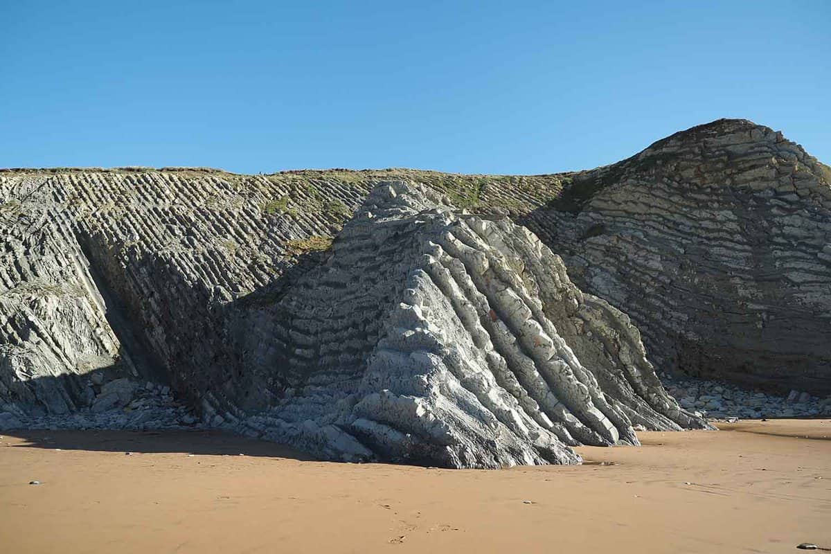 the strange rock formations known as the Flysch of Getxo