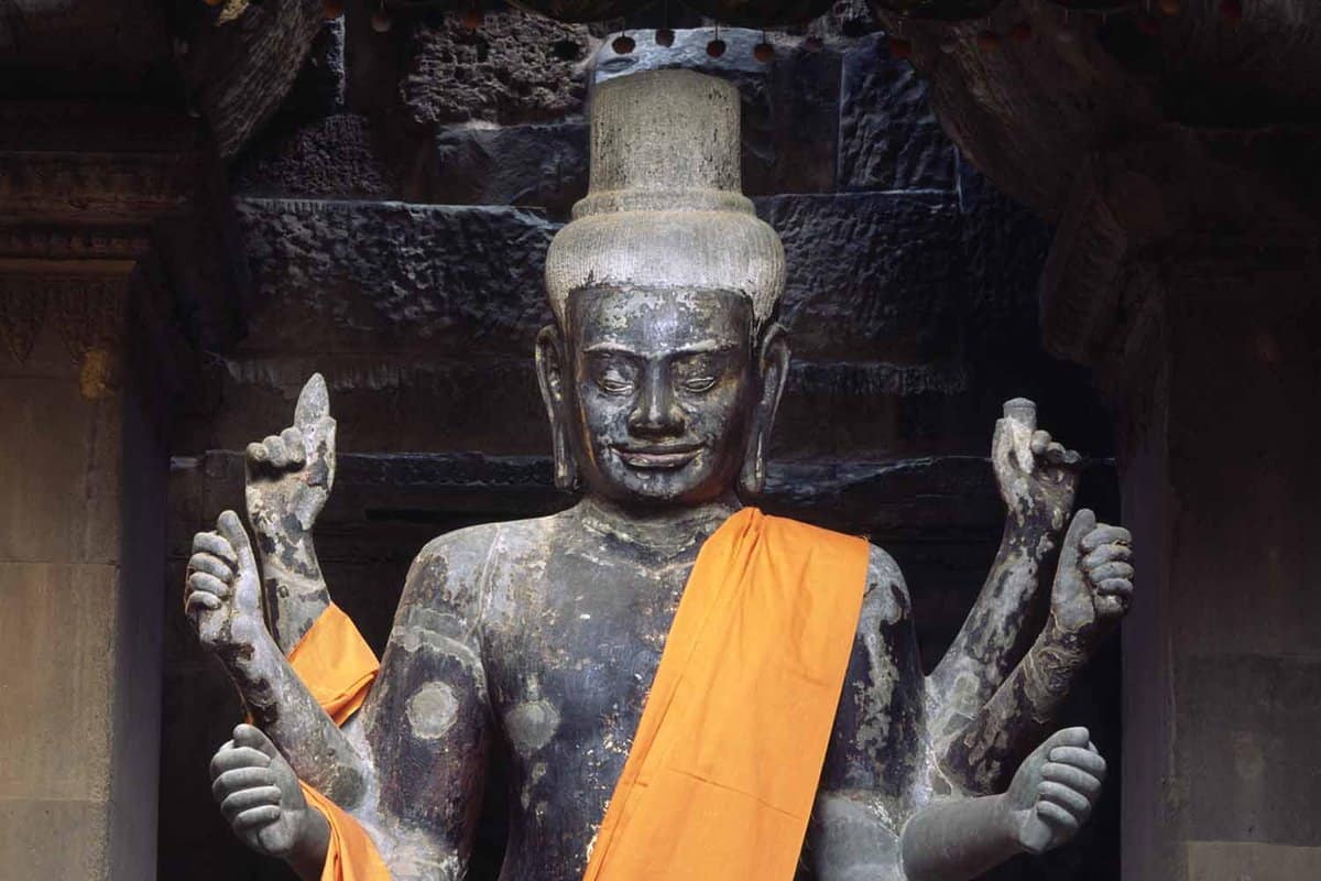 Close up of a Buddhist statue