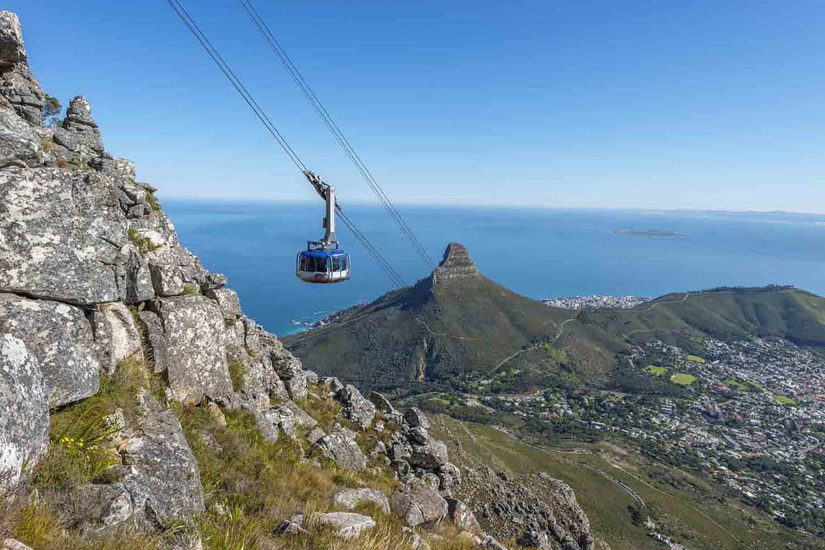 View from a cable car during the daytime