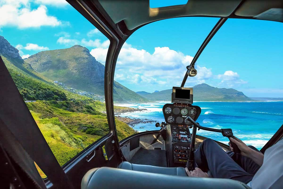 Helicopter flights over Cape Town
