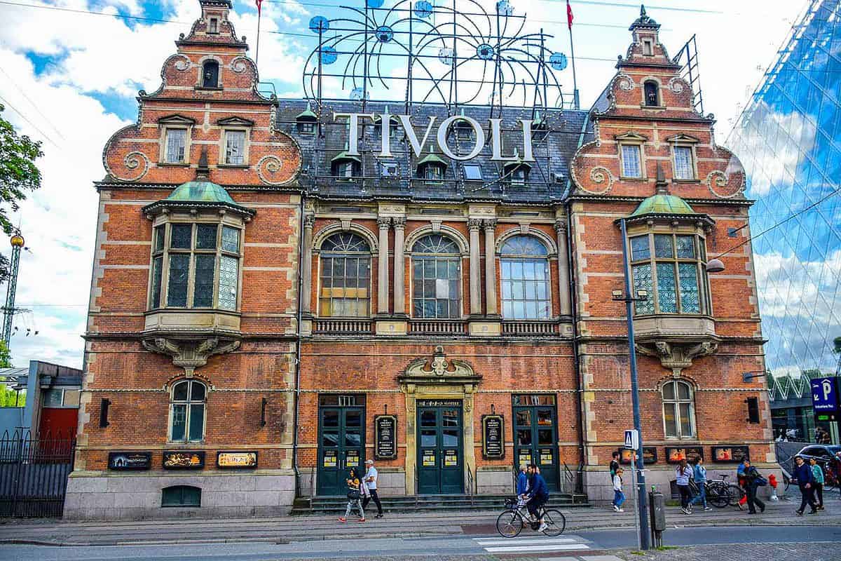 Exterior of entrance to Tivoli Gardens in Copenhagen