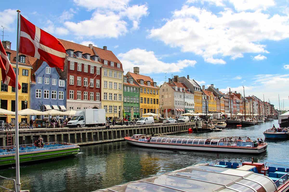 Nyhavn is a waterfront, canal and entertainment district in Copenhagen, Denmark.