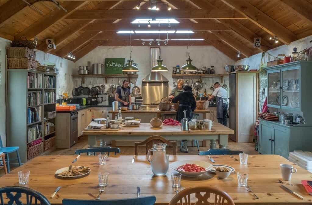 kitchen where foragers cook what they find