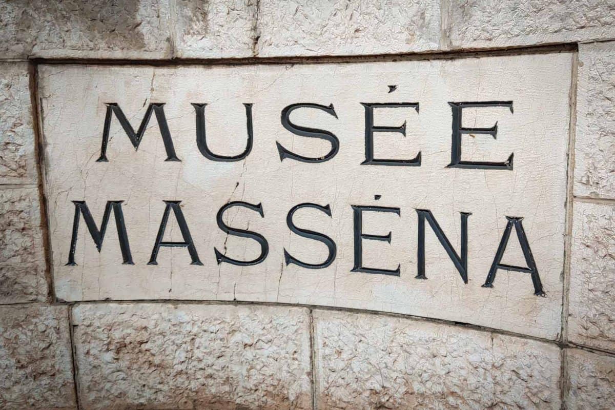 Sign reading 'Musee Massena'