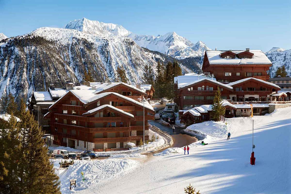 Hotels in mountain ski resort Courchevel 1850 m
