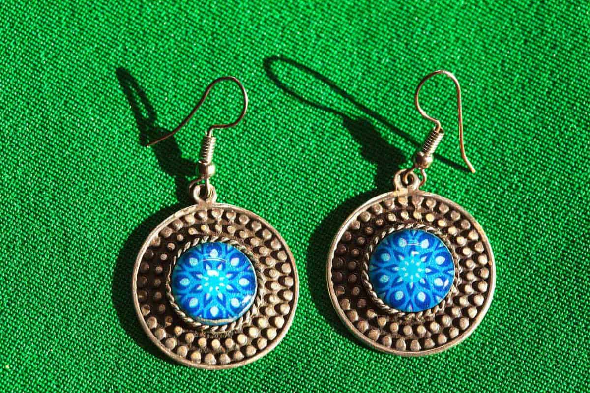 close up of some earrings jewellery handmade in Dubrovnik