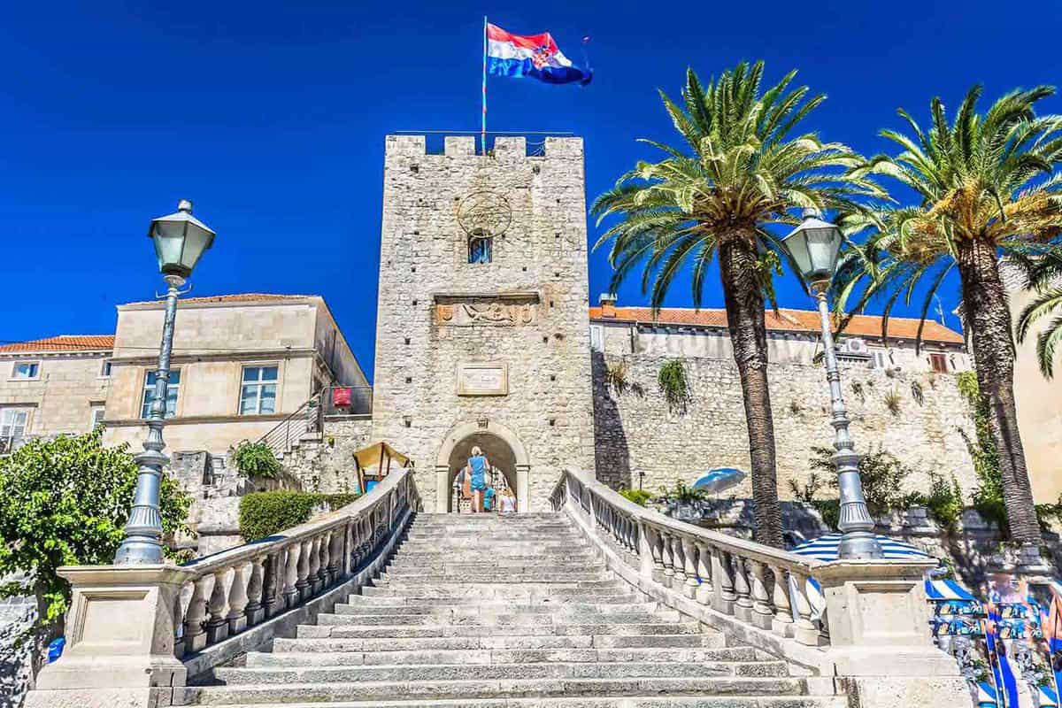 castle entrance to Korcula Old Town