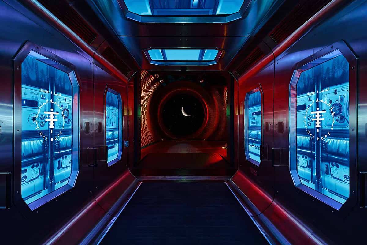 spaceship simulator inside the Museum-of-the-Future in Dubai
