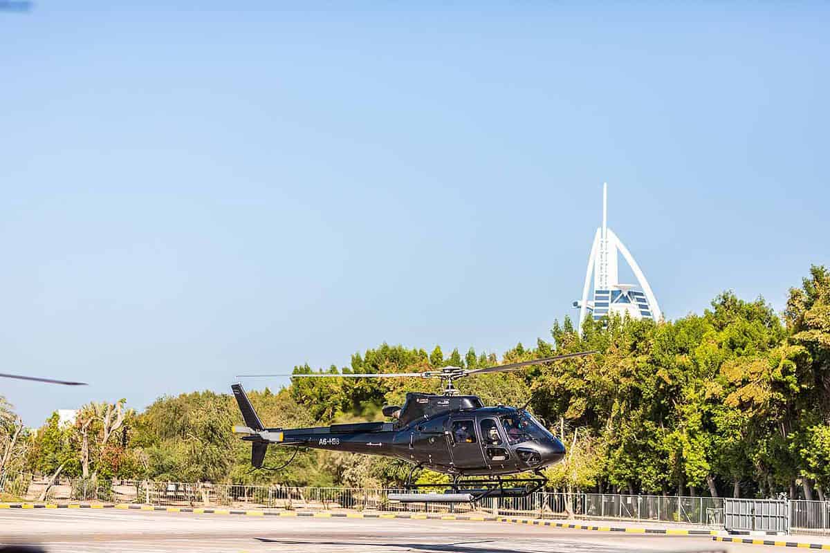 Helicopter flights over Dubai