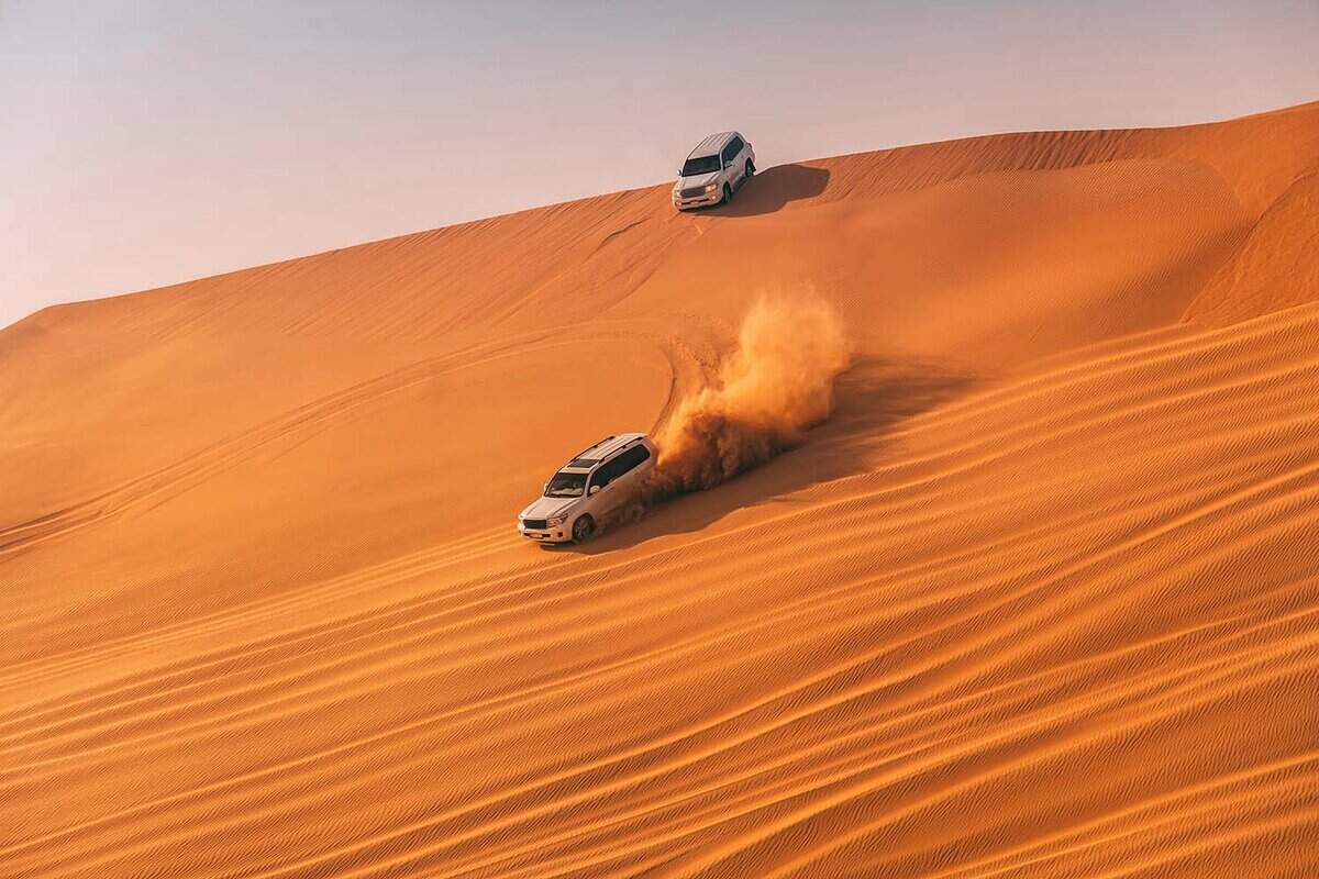 Dune bashing with a 4x4 jeep