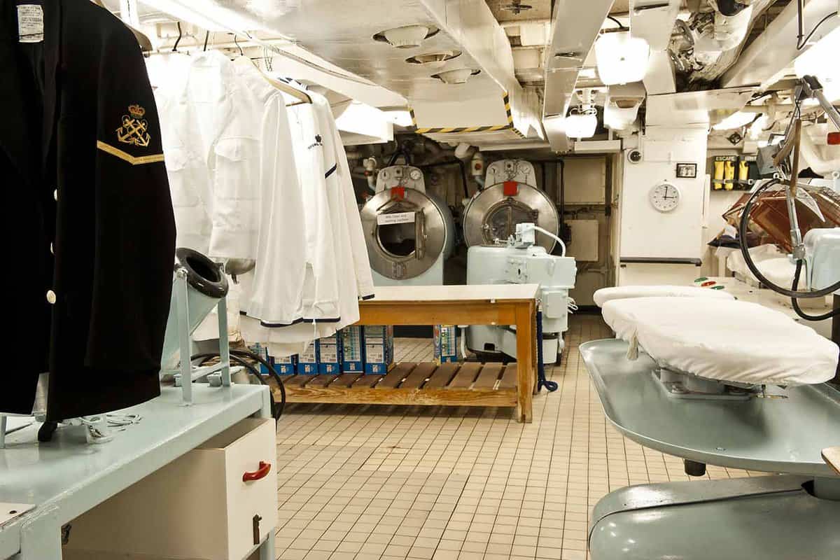 Laundry room on Royal Yacht Britannia