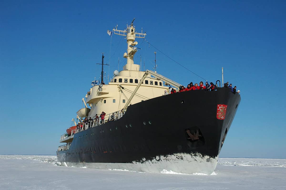 front view of the sampo icebreaker ship