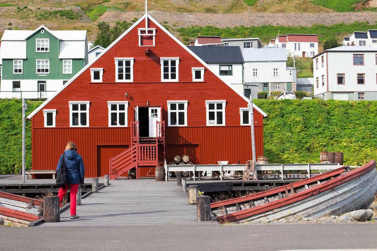 The Herring Era Museum exterior, a bright red house