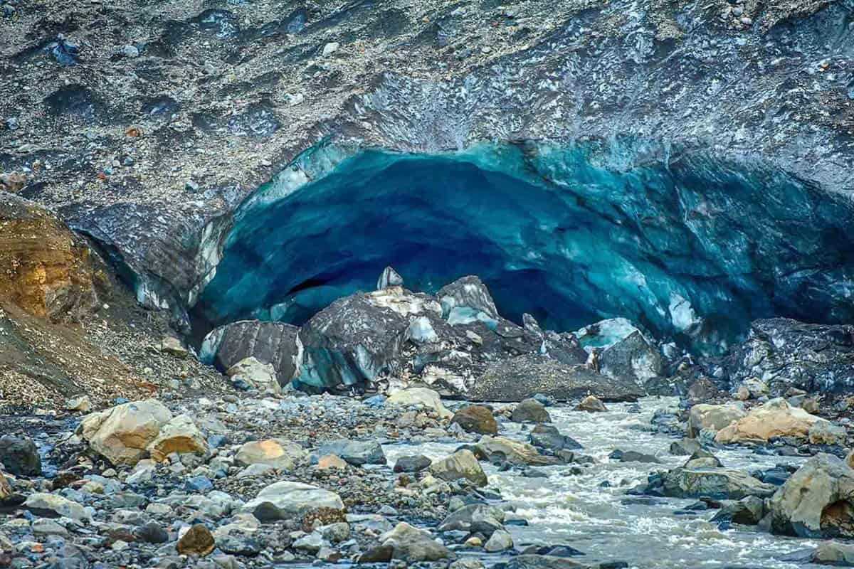 Famous glacier caves at Kverkfjoll in the highlands of Iceland used to be magical place to visit. As the ice melts they are collapsing and thus inaccessable