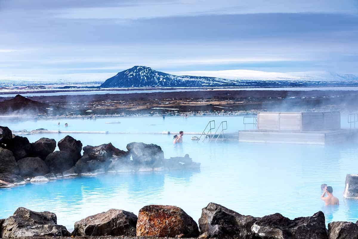 Steamt pools at Myvatn Lake