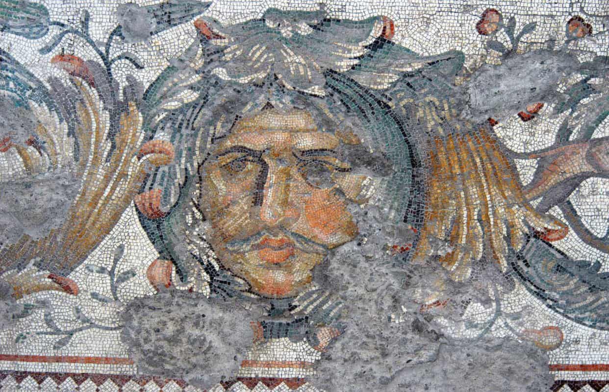 Mosaic of man's face