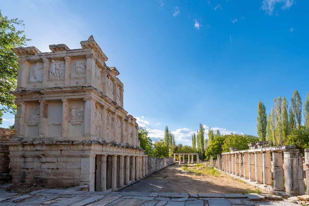 Street in the ruined Ancient city of Aphrodisias