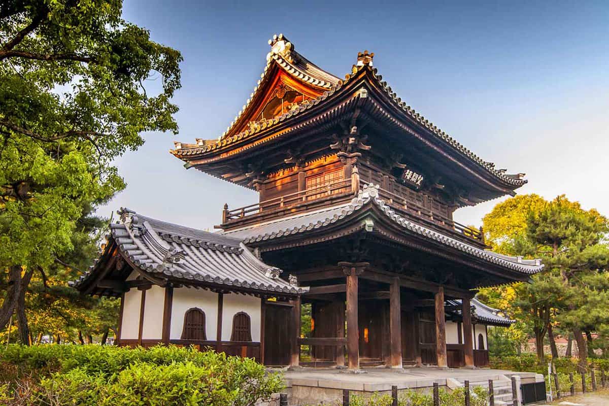 Temple at dusk
