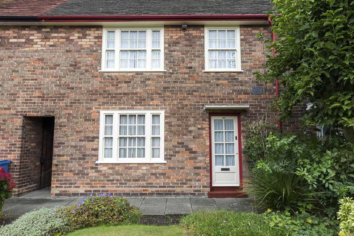 The front of Paul McCartney's childhood home, 20 Forthlin Road, Liverpool