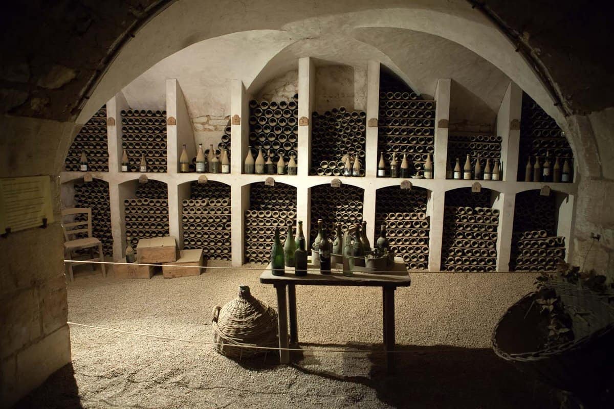 The cellar to the storage of wine in the castle Valencay. Loire Valley. France