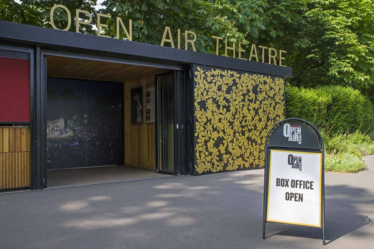 The entrance to the outdoor theatre during the day