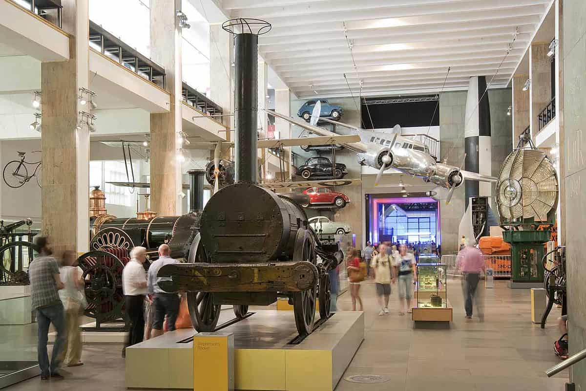 Science Museum visitors in the Making the Modern World Gallery.