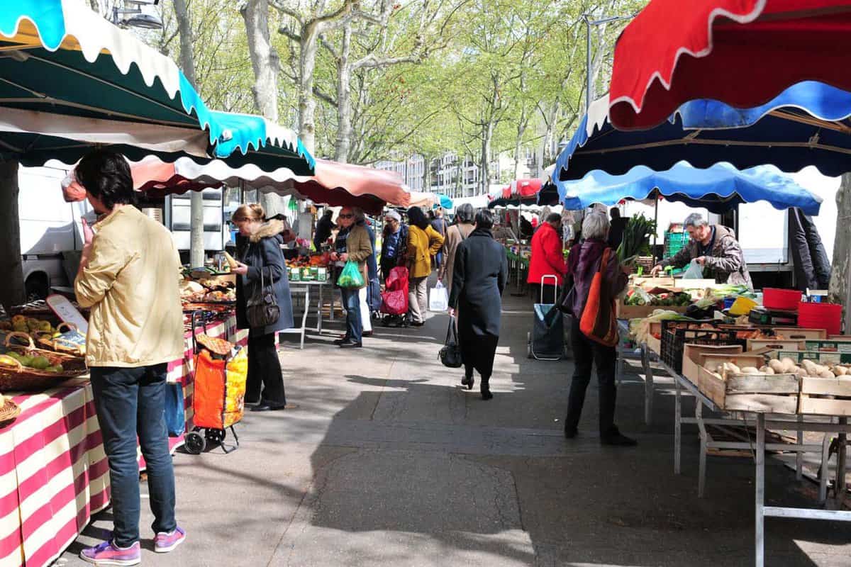 view of street between market stalls