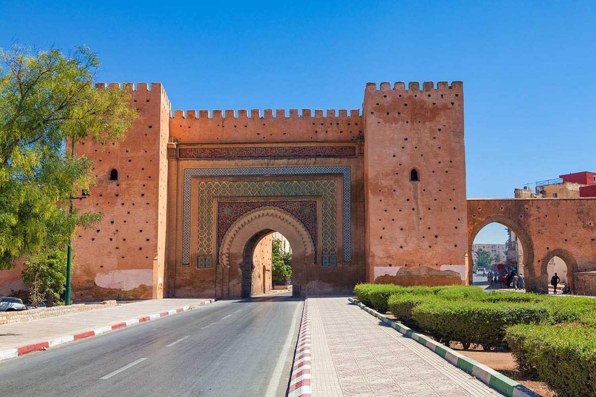 Stone entrance to old city of Marrakech