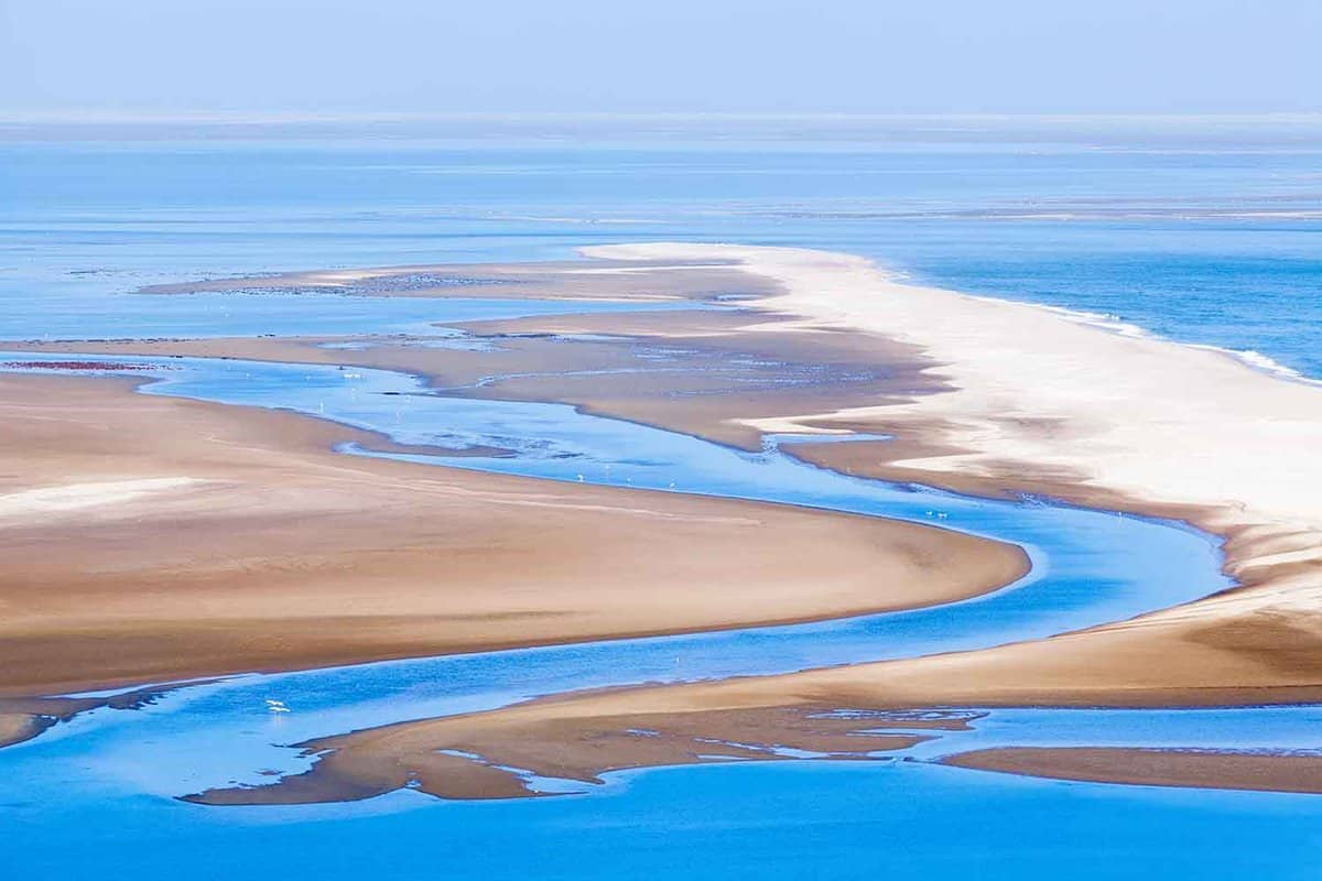 Arial view of Sandwich Harbour