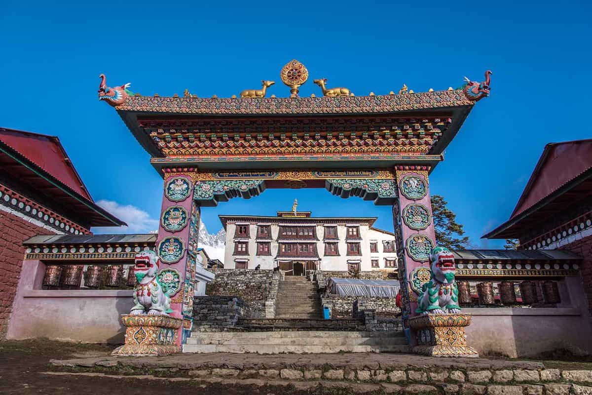 Tengboche monastery, the biggest monastery on the way to Everest base camp, Nepal