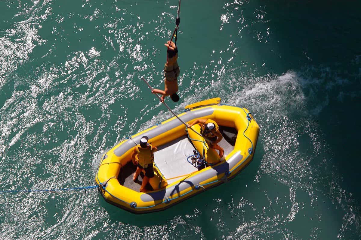 Bungy from the Kawarau Bridge, the home of Bungy Jumping. Leap 43m from the historic Bridge. Near Queenstown in the Ogo region on the south island of New Zealand