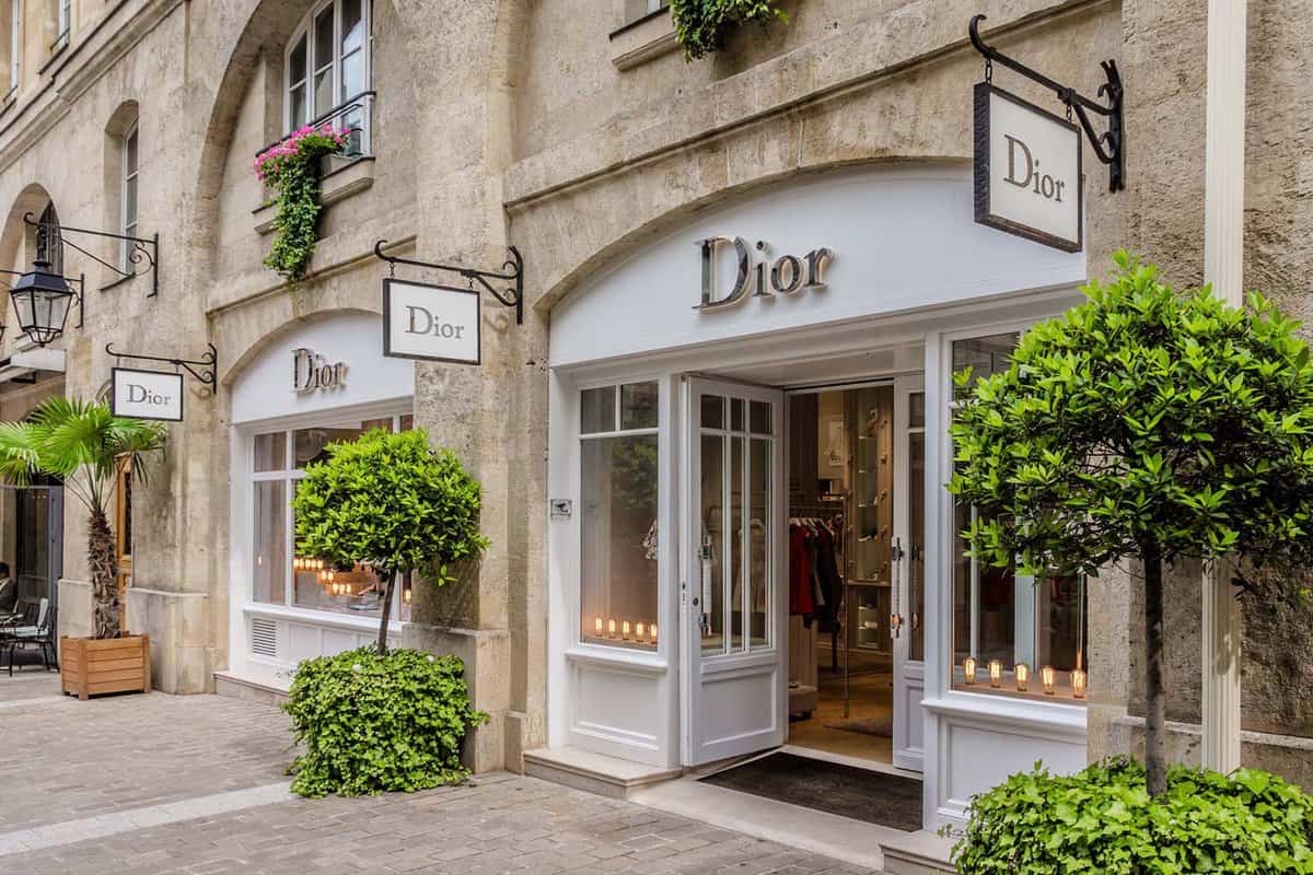 exterior view of a Christian Dior shop