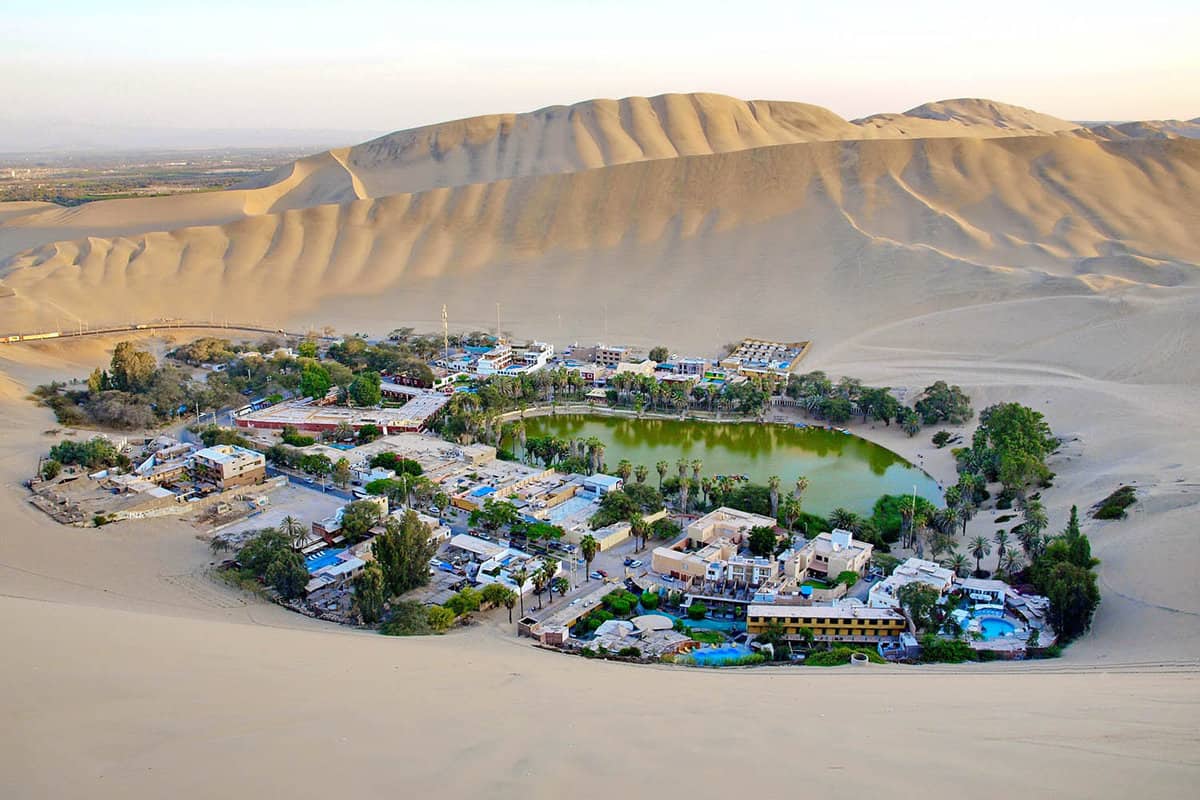 The desert oasis of Huacachina