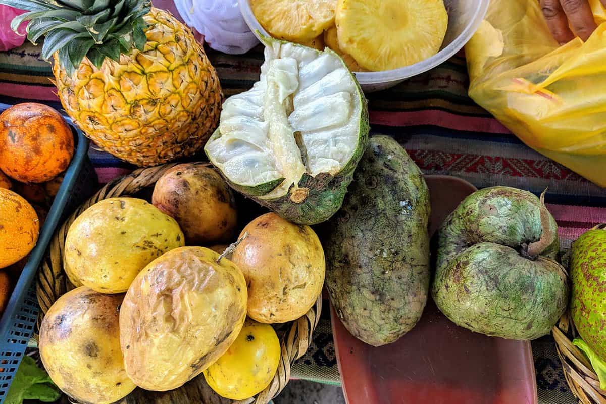Peruvian fruit on the Inca trail