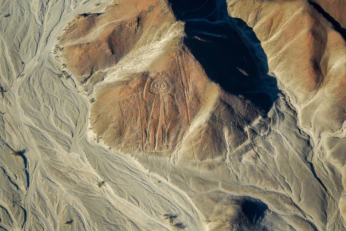 One of the Nazca lines seen from above