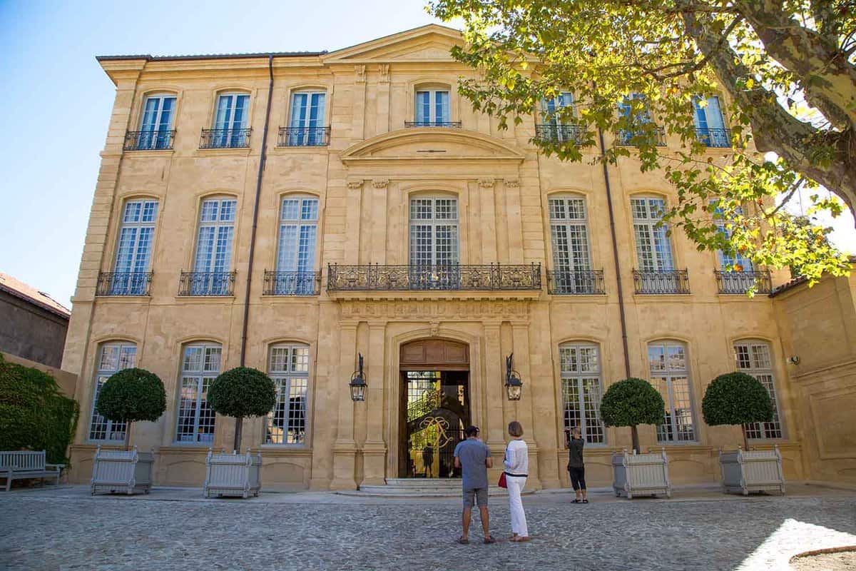 External view of the beautiful golden stone building