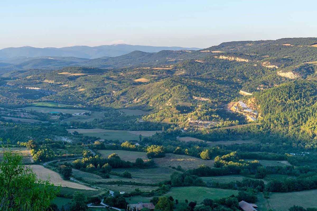 Panoramic shot of the Luberon national park