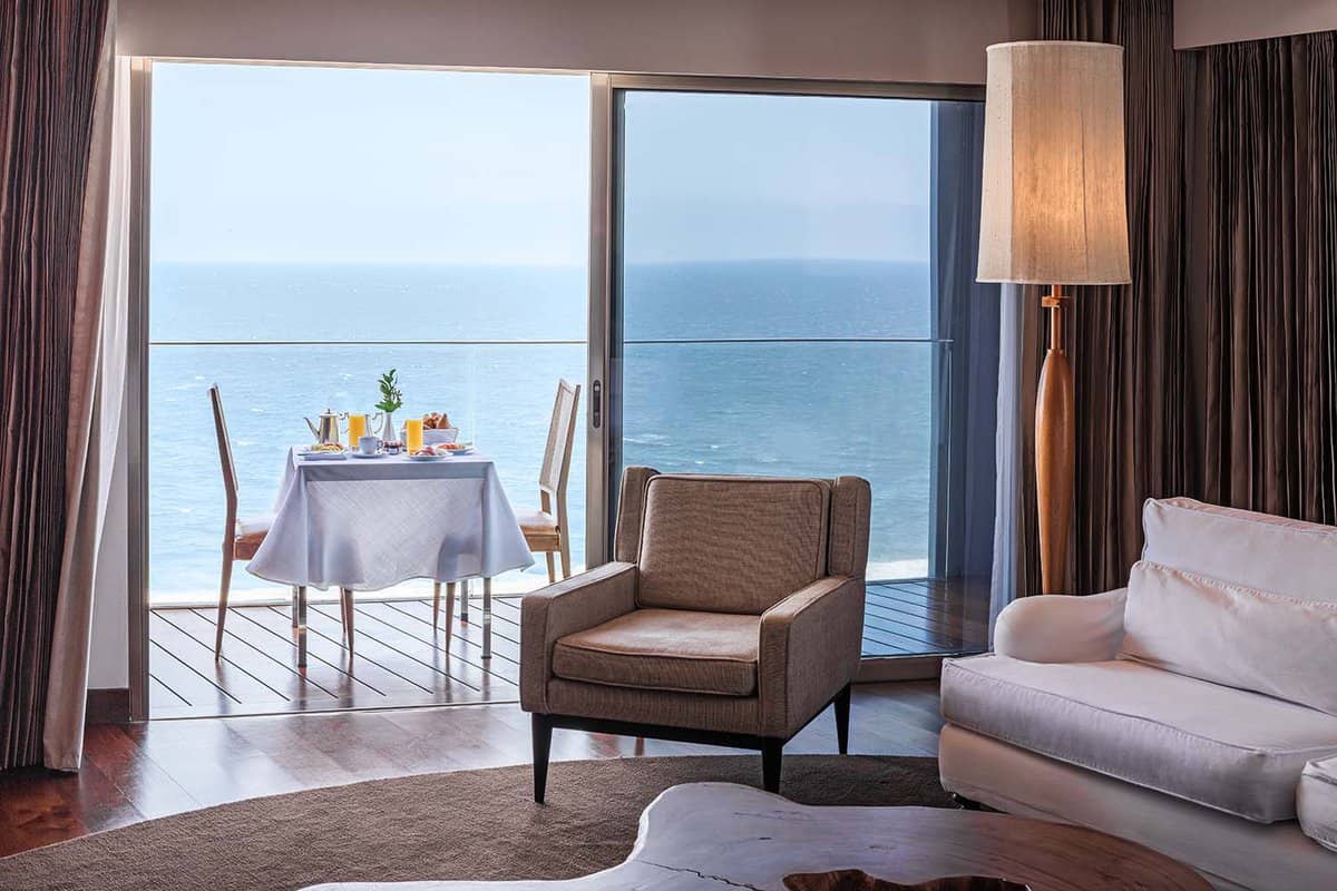 Seaside out of large sliding doors