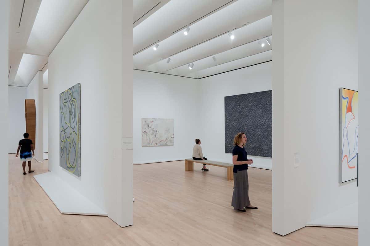 Gallery and paintings inside the SFMOMA