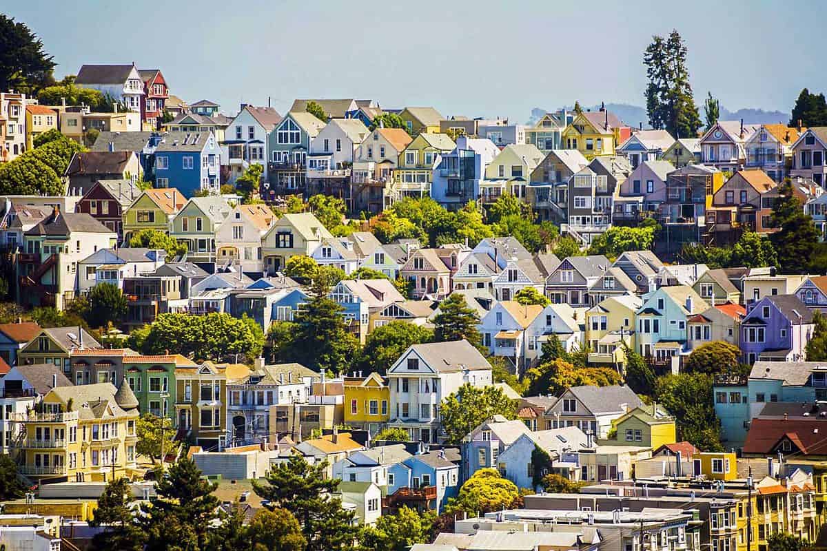View of houses in San Francisco