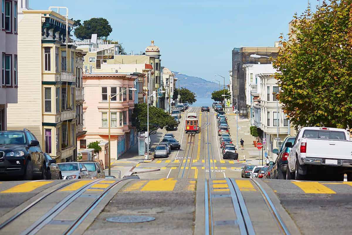 Cable car in San Francisco, California, USA