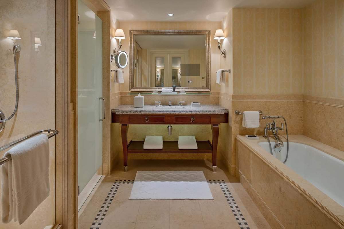 Bathroom with bathtub and sink
